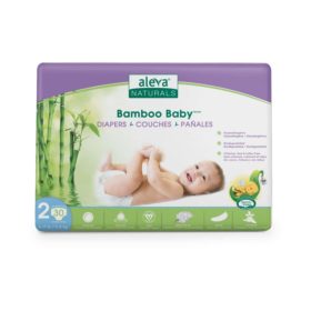 Aleva Naturals Bamboo Baby Diapers, Size 2