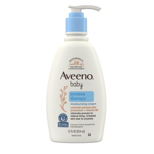 Aveeno Baby Eczema Therapy Moisturizing Cream, Natural Colloidal Oatmeal & Vitamin  B5, Baby Eczema Cream for Dry, Itchy, Irritated Skin Due to Eczema,  Paraben- & Steroid-Free, 12 fl. oz - Baby Amore